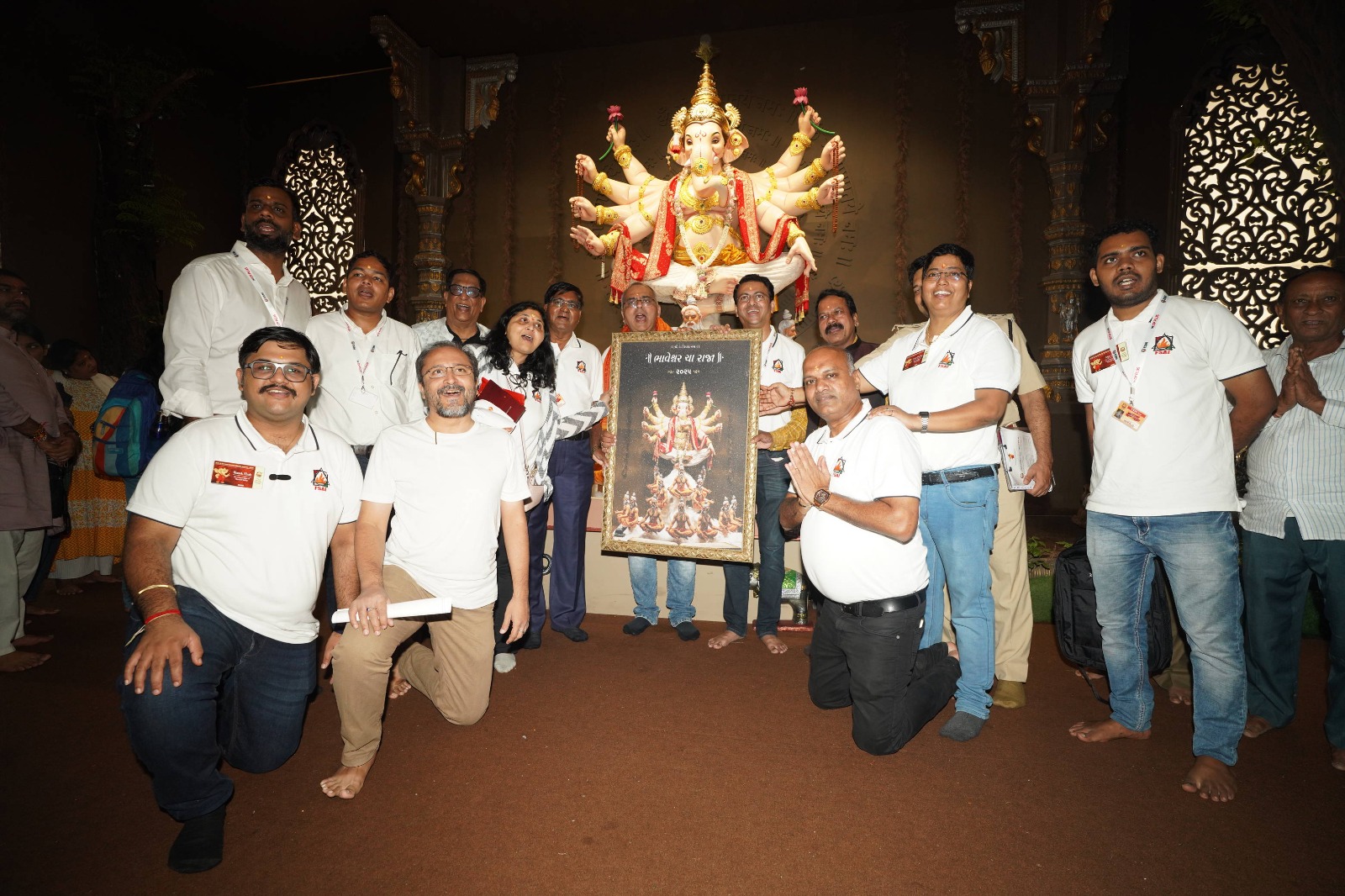 FSAI experts auditing a Ganesh mandal pandal
