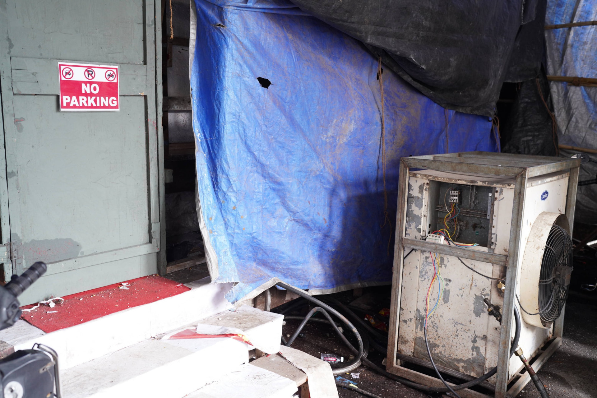 On-site fire and electrical safety checks at a Ganesh pandal